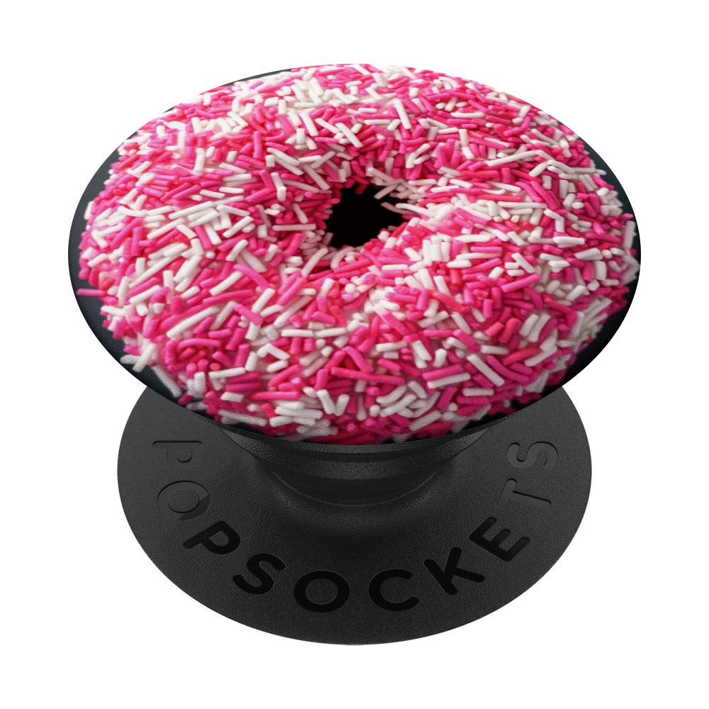 Pink & White Donut with Candy Sprinkles - Sweet Treat for Birthdays, Parties & Dessert Lovers | Perfect for Celebrations, Gifts & Coffee Time