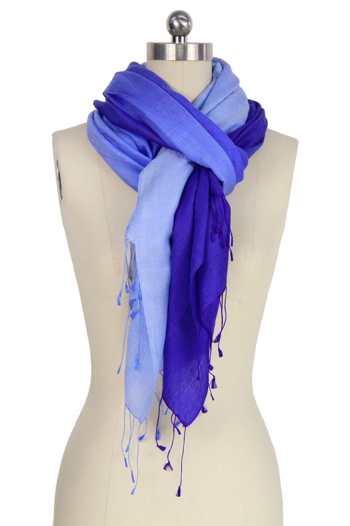 Arielle Summer Ombre Cashmere Pashmina Scarf - Soft & Lightweight Shawl Wrap for Women - Perfect for Travel, Beach & Evening Outfits