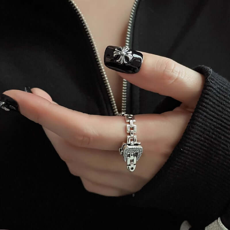 Stylish Adjustable Belt Watch Chain Ring YF4101 - Perfect for Vintage Outfits, Steampunk Fashion & Accessorizing Watches