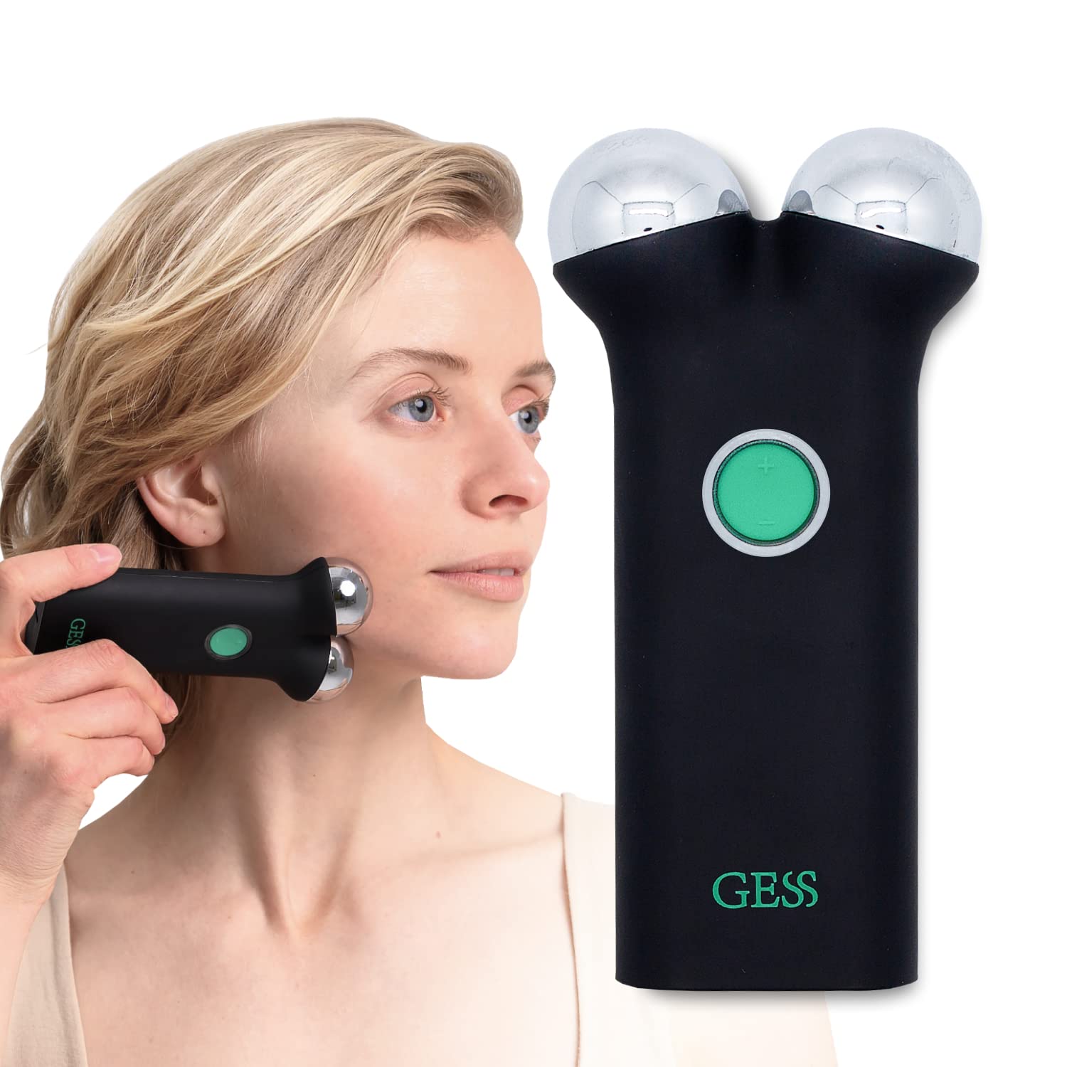 GESS Sfera Microcurrent Facial Toning Device - 4 Intensity Levels, Rechargeable Anti-Aging Machine for Face Lifting & Tightening | Wrinkle Reduction & Skin Contouring | Perfect for Home Spa & Professional Skincare Routines
