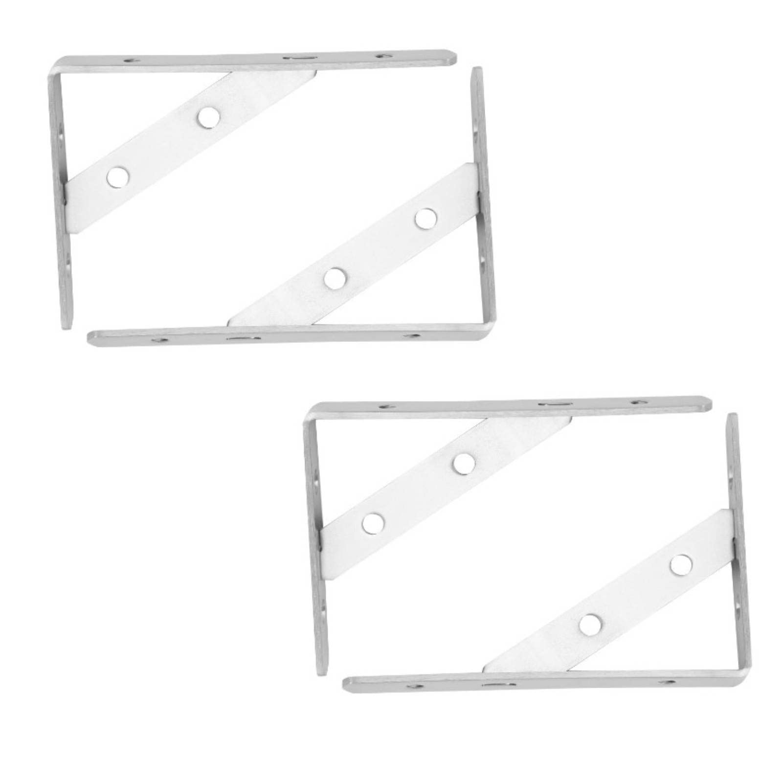 Heavy Duty Shelf Bracket 5.9 Inch - 4Pcs Stainless Steel Wall Mount Brackets for Floating Shelves, Space Saving DIY Triangle Support - Perfect for Kitchen, Bathroom, Garage & Home Organization