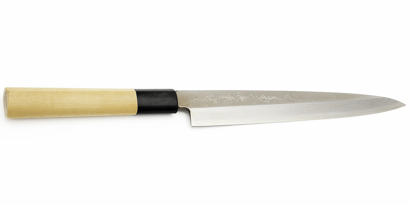 Kikuichi WH Series Elite Warikomi Gold Ho Wood Yanagiba 24cm - Premium Traditional Japanese Sushi Knife for Professional Chefs & Home Cooking