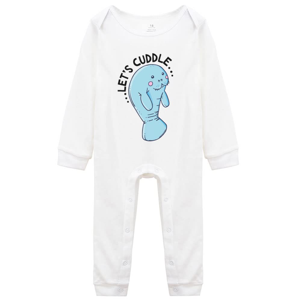 Funny Manatee Baby Crawl Suit - Long Sleeve Unisex Infant Romper Bodysuit for Boys & Girls - Perfect for Playtime, Photo Shoots & Cuddling