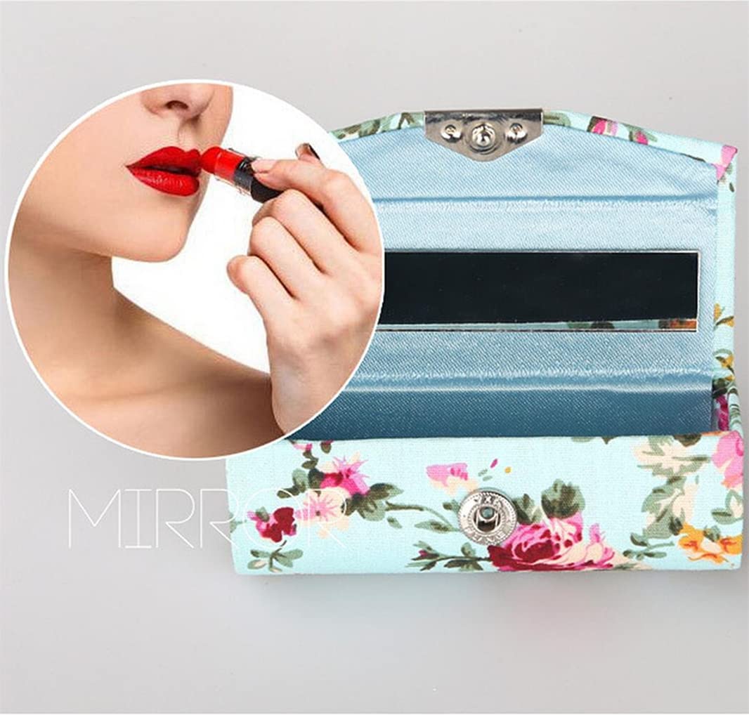 Portable Lipstick Case Holder with Mirror - Travel Makeup Organizer for Purse & Cosmetic Bag | Perfect for On-the-Go Touch Ups & Travel Essentials