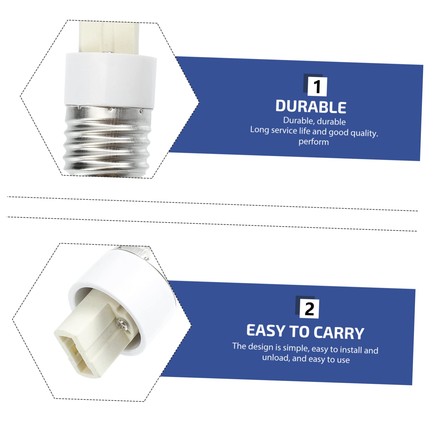 6-Pack E12 to G9 Light Bulb Socket Adapter - E12 Lampholder Converter for G9 LED Bulbs - Light Socket Outlet Extender - Perfect for Chandeliers, Pendant Lights & Home Lighting Fixtures