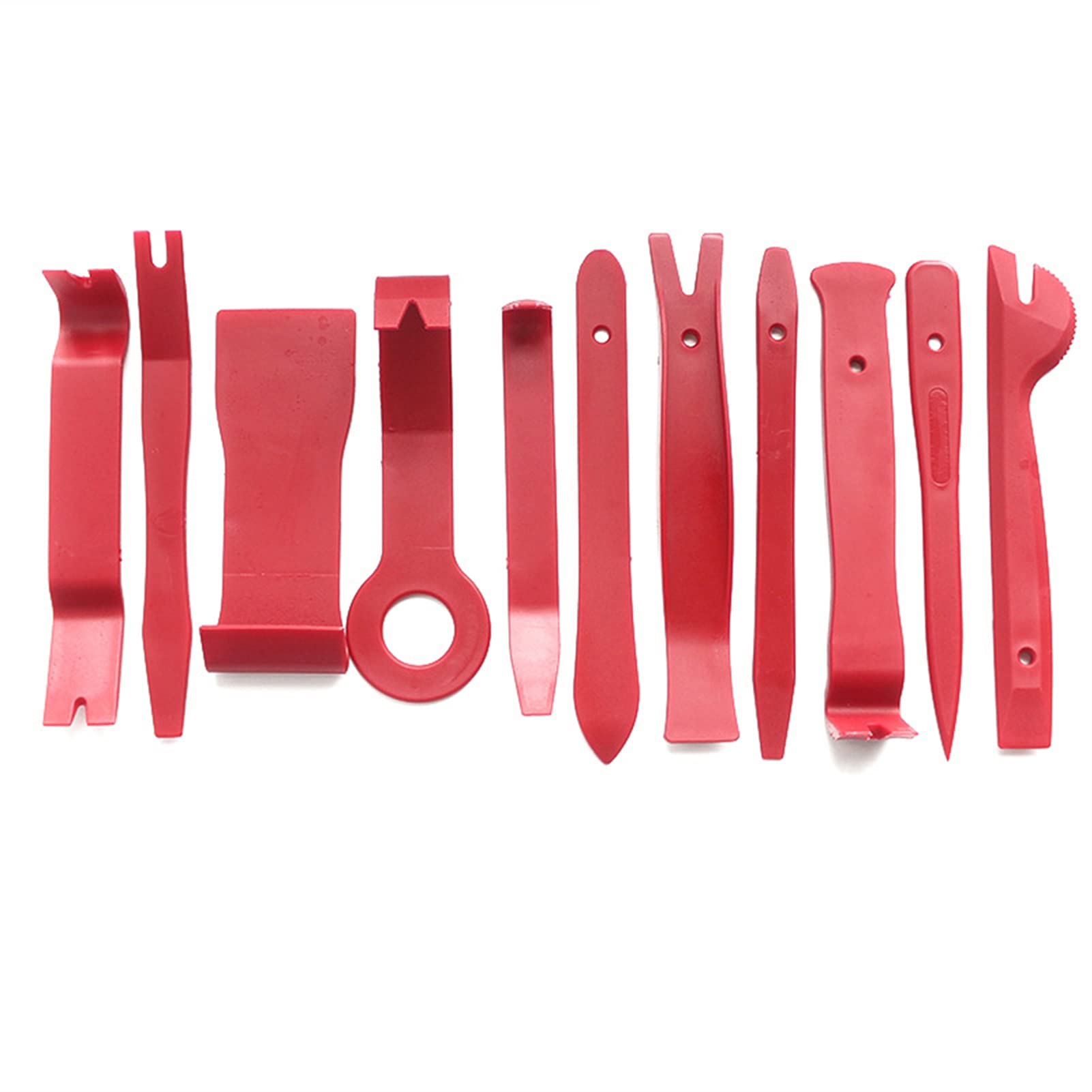 7-Piece Red Car Audio Disassembly Tool Kit - Auto Radio Panel Door Clip Remover, Trim Pry Tool Set for Professional Car Stereo Installation & Repair | Perfect for DIY Car Audio Upgrades & Maintenance