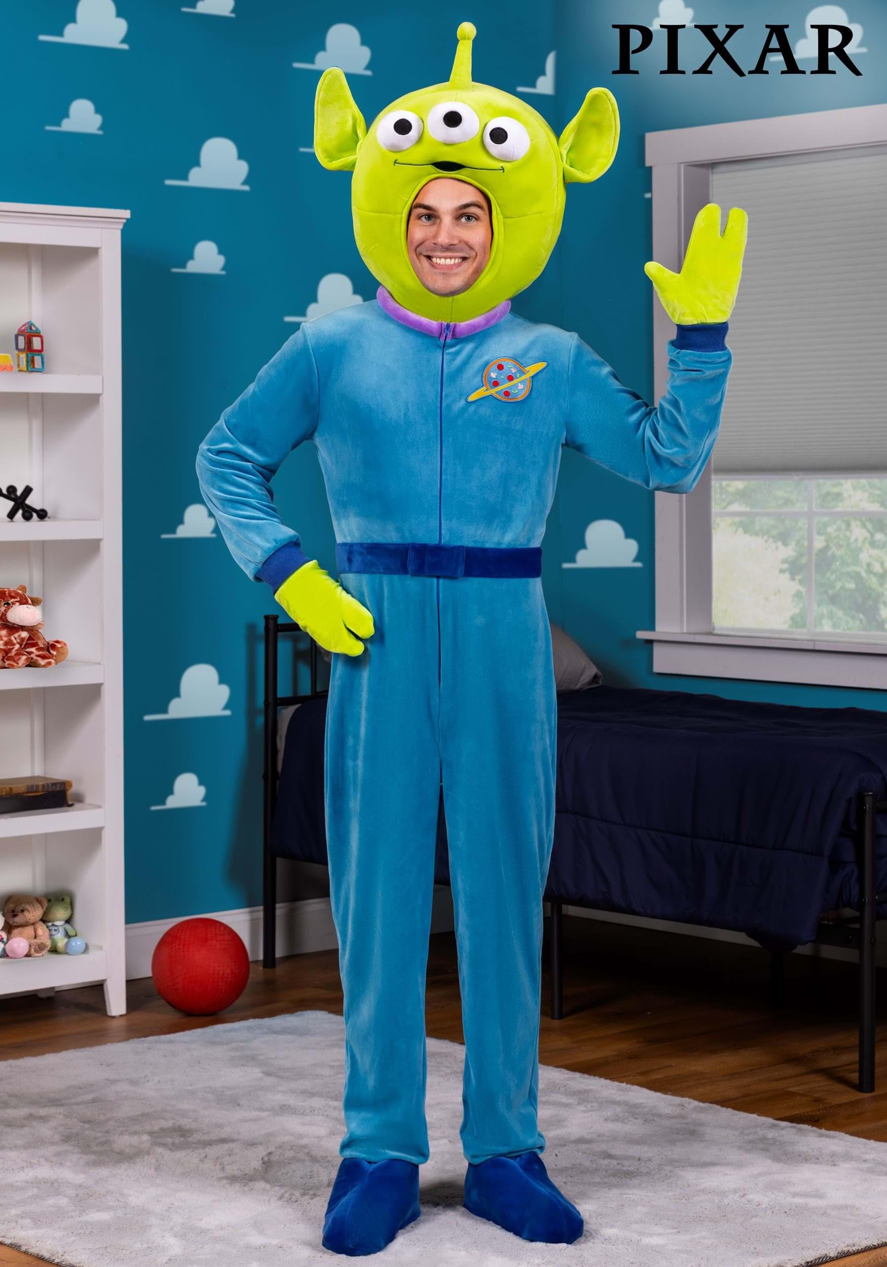 Adult Disney Pixar Toy Story Alien Costume for Halloween & Cosplay - Officially Licensed Disney Costume for Parties & Theme Events