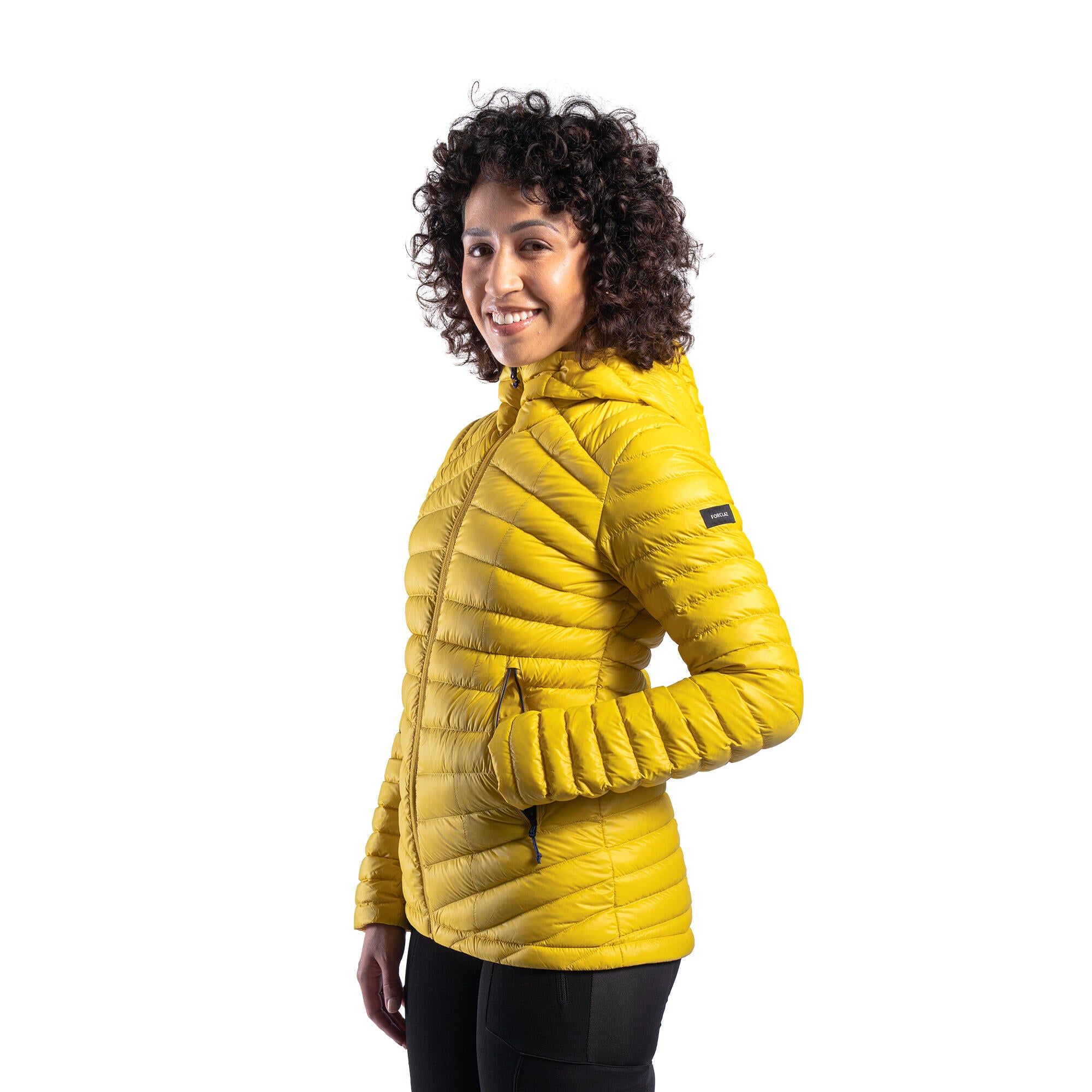 Forclaz Women's MT100 Hooded Down Puffer Jacket - Lightweight Winter Coat for Hiking, Travel & Outdoor Activities | Waterproof Insulated Jacket for Cold Weather