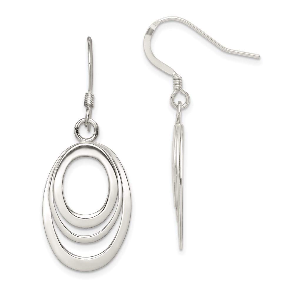 925 Sterling Silver Oval Dangle Earrings for Women - Elegant Indian Style Jewelry - Perfect for Weddings, Parties & Ethnic Fashion Outfits