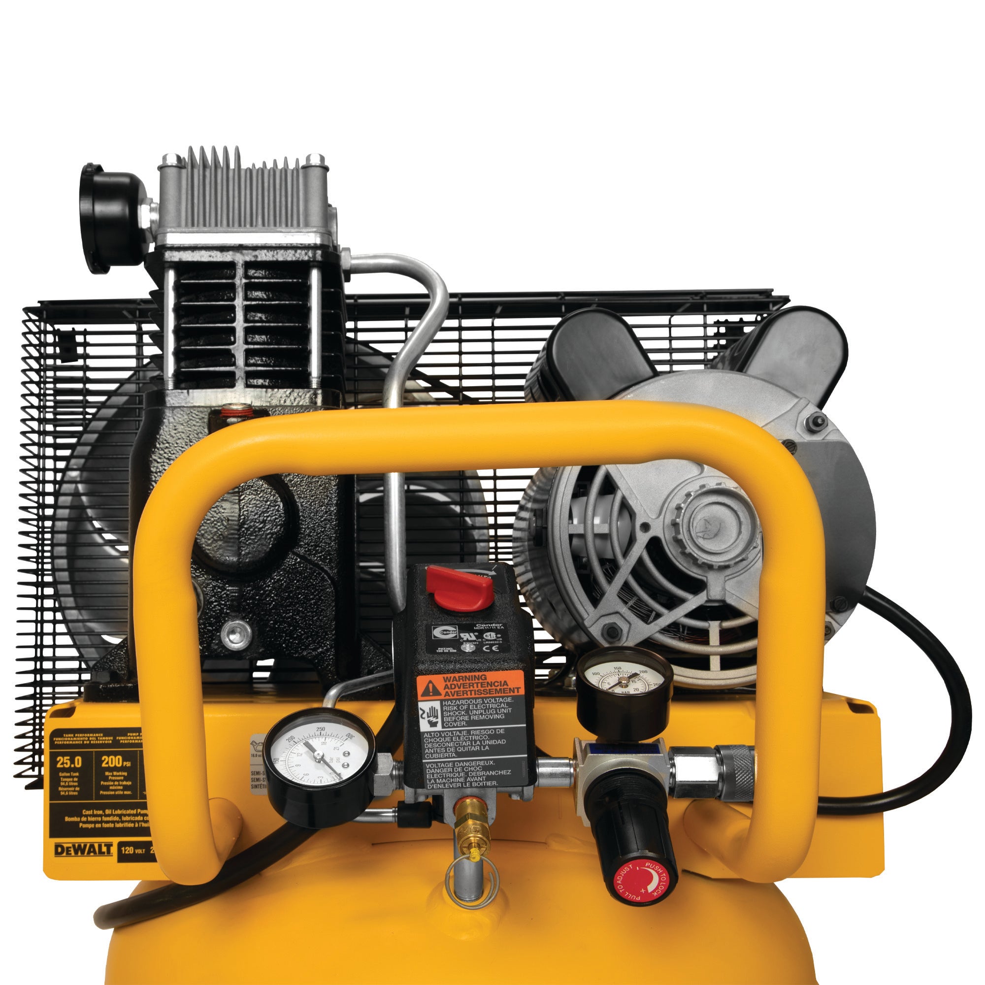 DeWALT DXCM251 25 Gallon 200 PSI Vertical Portable Oil-Lubricated Air Compressor for Construction, Woodworking & Automotive Repair