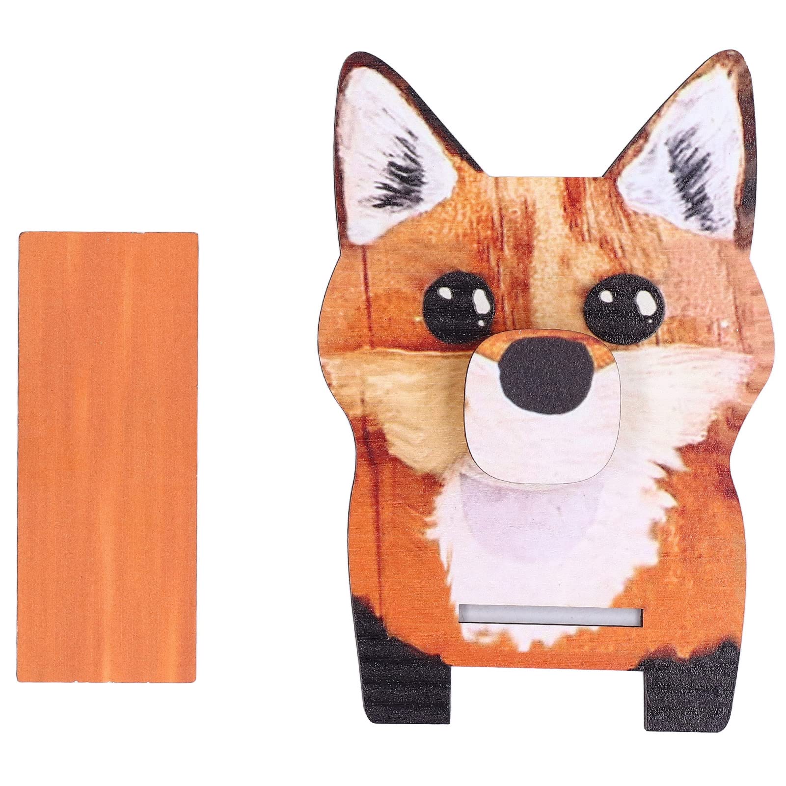 Wooden Fox Glasses Holder Stand for Nightstand & Desk Organizer