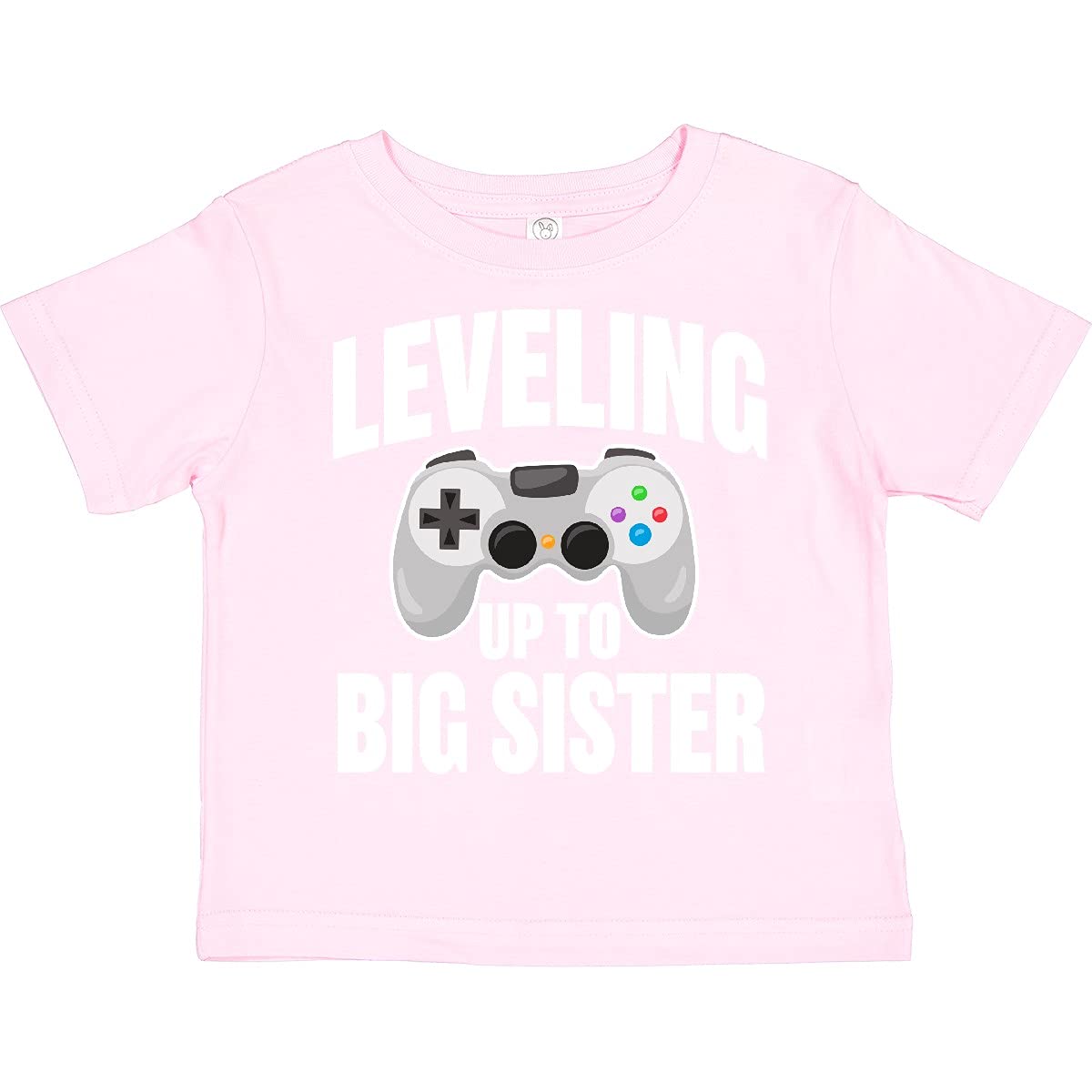 Leveling Up to Big Sister Toddler T-Shirt - Cute Big Sister Gift for Toddlers - Perfect for Sibling Announcement & Family Photos