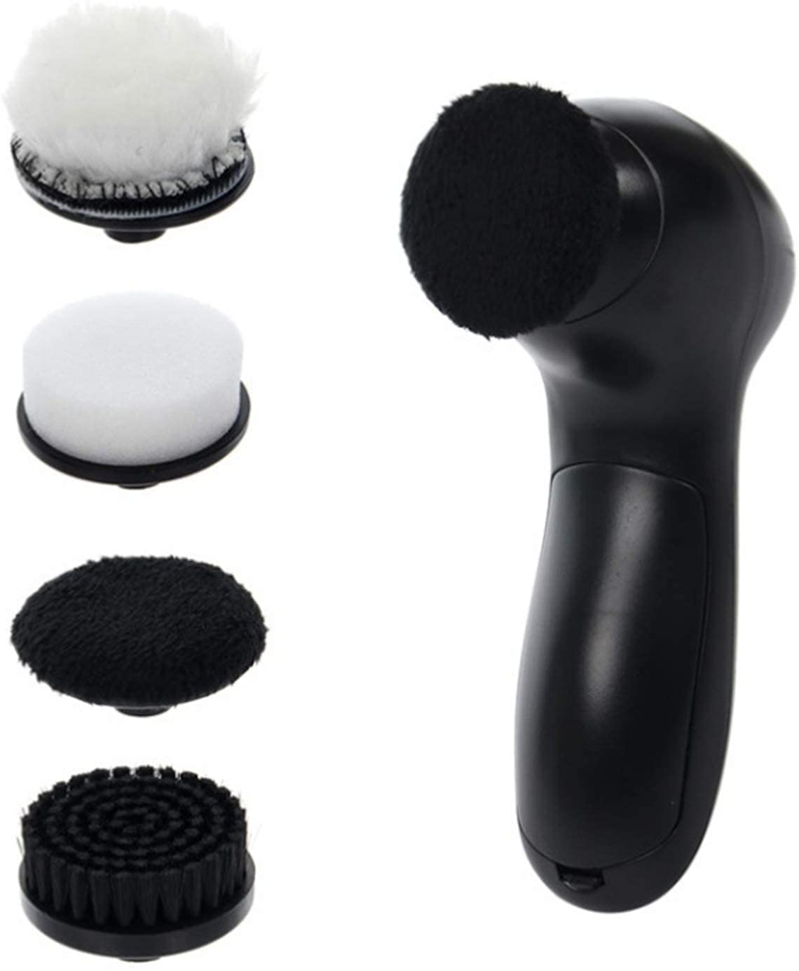 HTZ FHKBK Automatic Electric Shoe Polisher & Cleaner Kit - Portable Shoe Shine Machine with Brush for Shoes, Bags, Sofa Care - Perfect for Home, Office & Travel (Black)