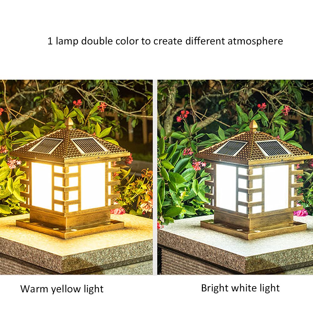 Solar Post Cap Lights Outdoor - Waterproof Square LED Fence Lighting for Patio, Porch, Garden, Deck & Gate - Durable Landscape Lamp for Columns, Walls & Pier Posts - Perfect for Villa, Yard & Pathway Illumination