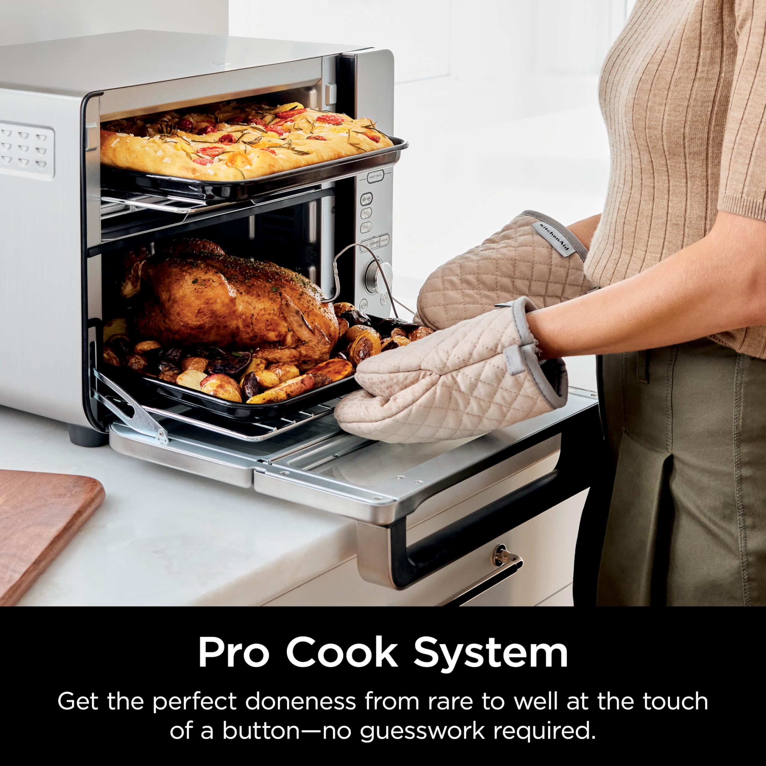 Ninja DCT651 XL Countertop Oven with Air Fryer - 12-in-1 Smart Toaster Oven, DualZone Technology, FlexDoor & FlavorSeal - Bake, Broil, Reheat, Toast - Perfect for Small Kitchens, Dorms & RV Cooking - Stainless Steel Pro Cook System