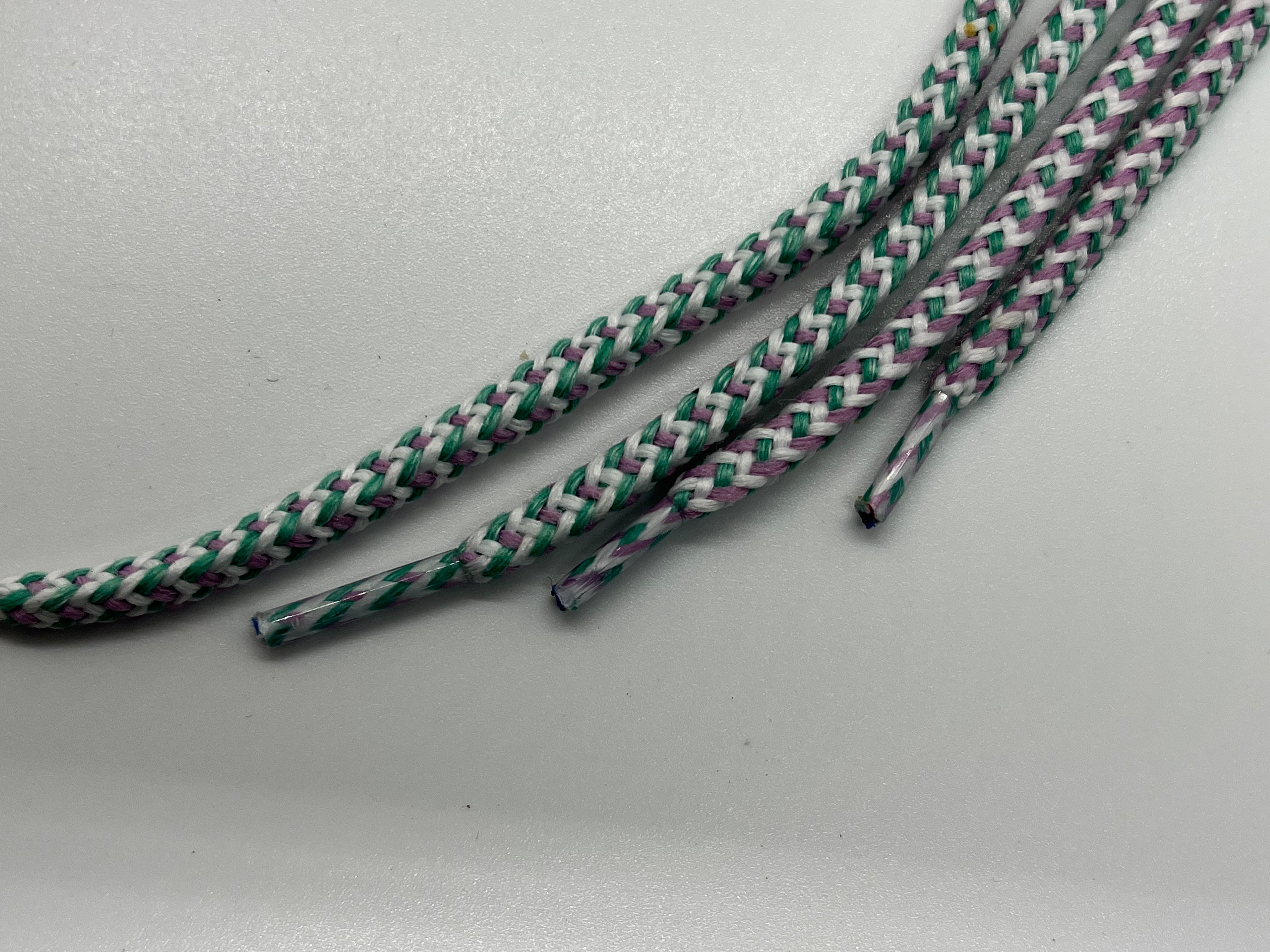 Round Winter Shoelaces for Boots & Shoes - White, Lilac & Frost Green Colors - Perfect for Snow Boots, Hiking Shoes & Cold Weather Fashion