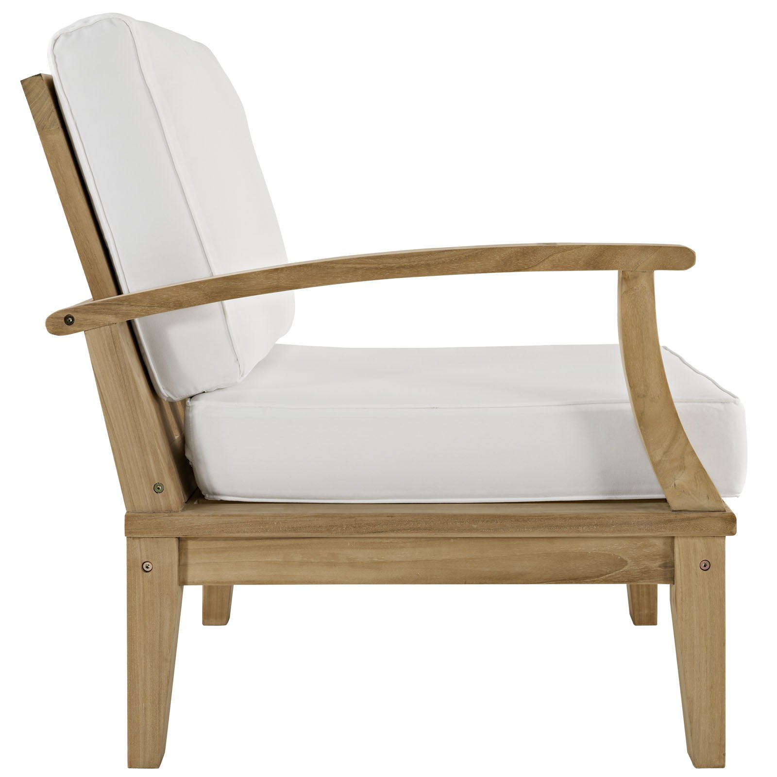 Premium Grade A Teak Wood 7-Piece Outdoor Patio Furniture Set by Modway Marina – Durable & Weather-Resistant for Backyard, Garden, and Poolside Relaxation