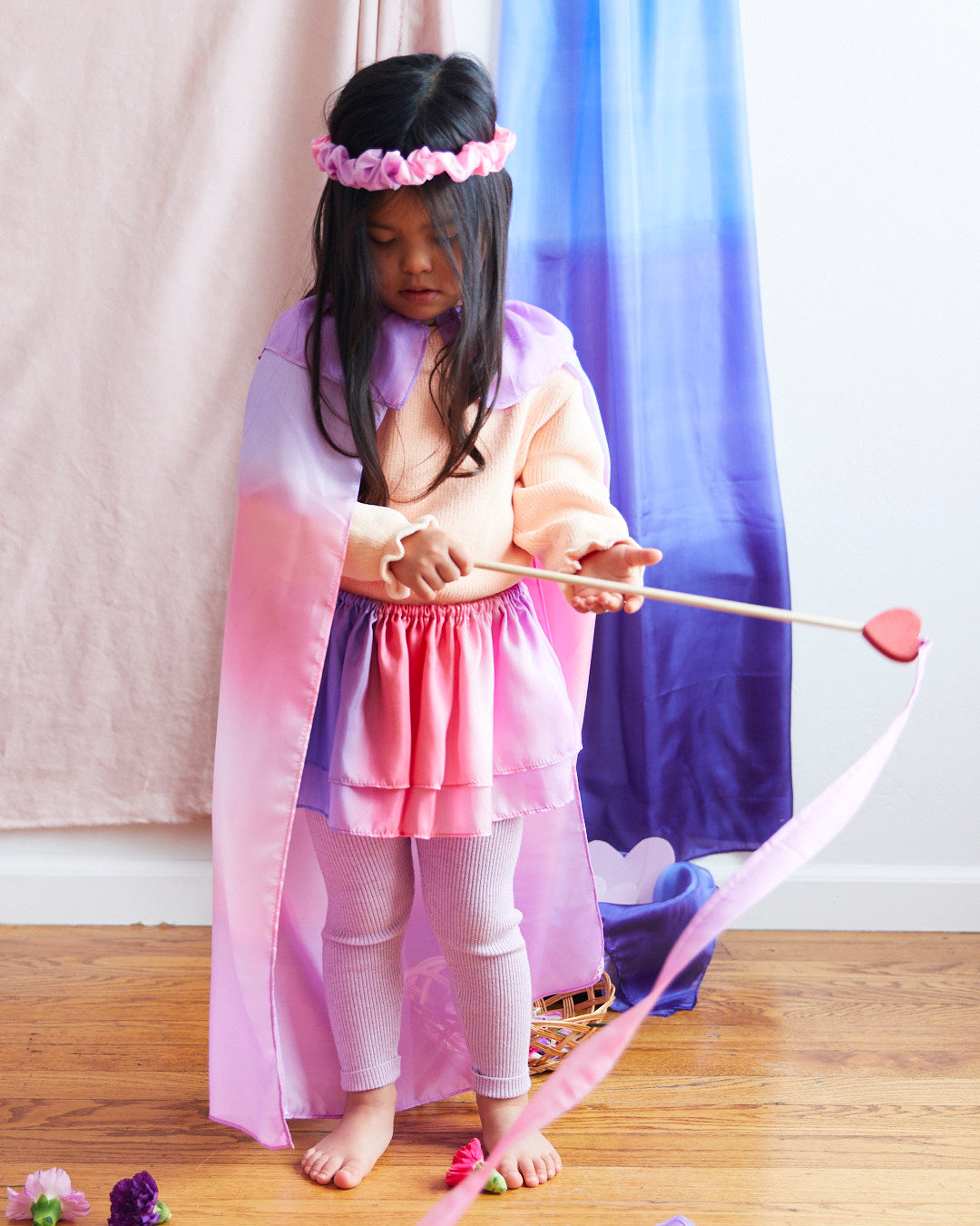 Eco-Friendly Blossom Cape for Kids - Creative Play Costume for Dress-Up, Pretend Play & Outdoor Adventures