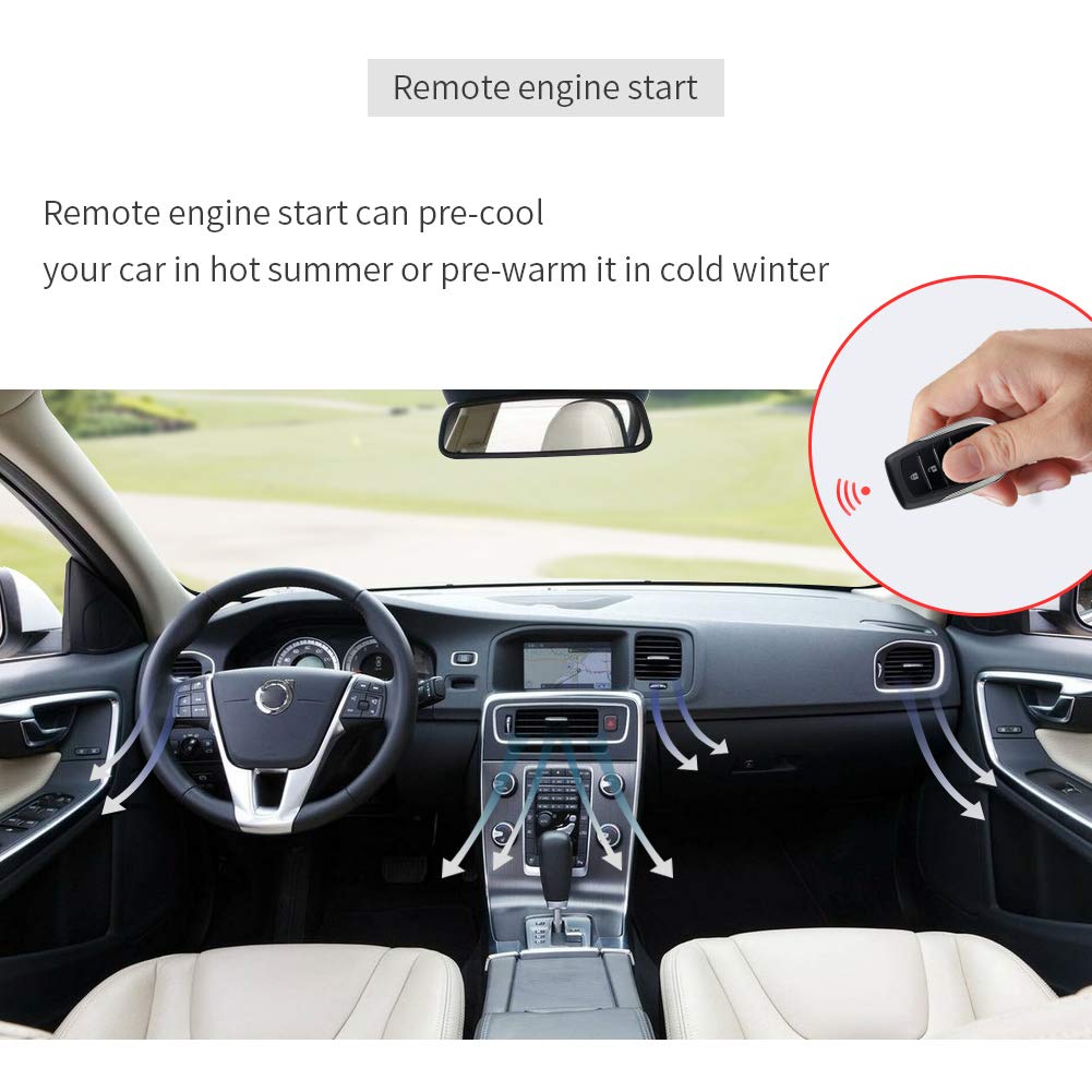 EasyGuard EC002PP-T2 Remote Starter PKE Kit with Push Start Button - Compatible with Key Start Toyota Camry 2018-2020 (CAN Bus System) | Perfect for Keyless Entry, Remote Engine Start & Convenient Parking