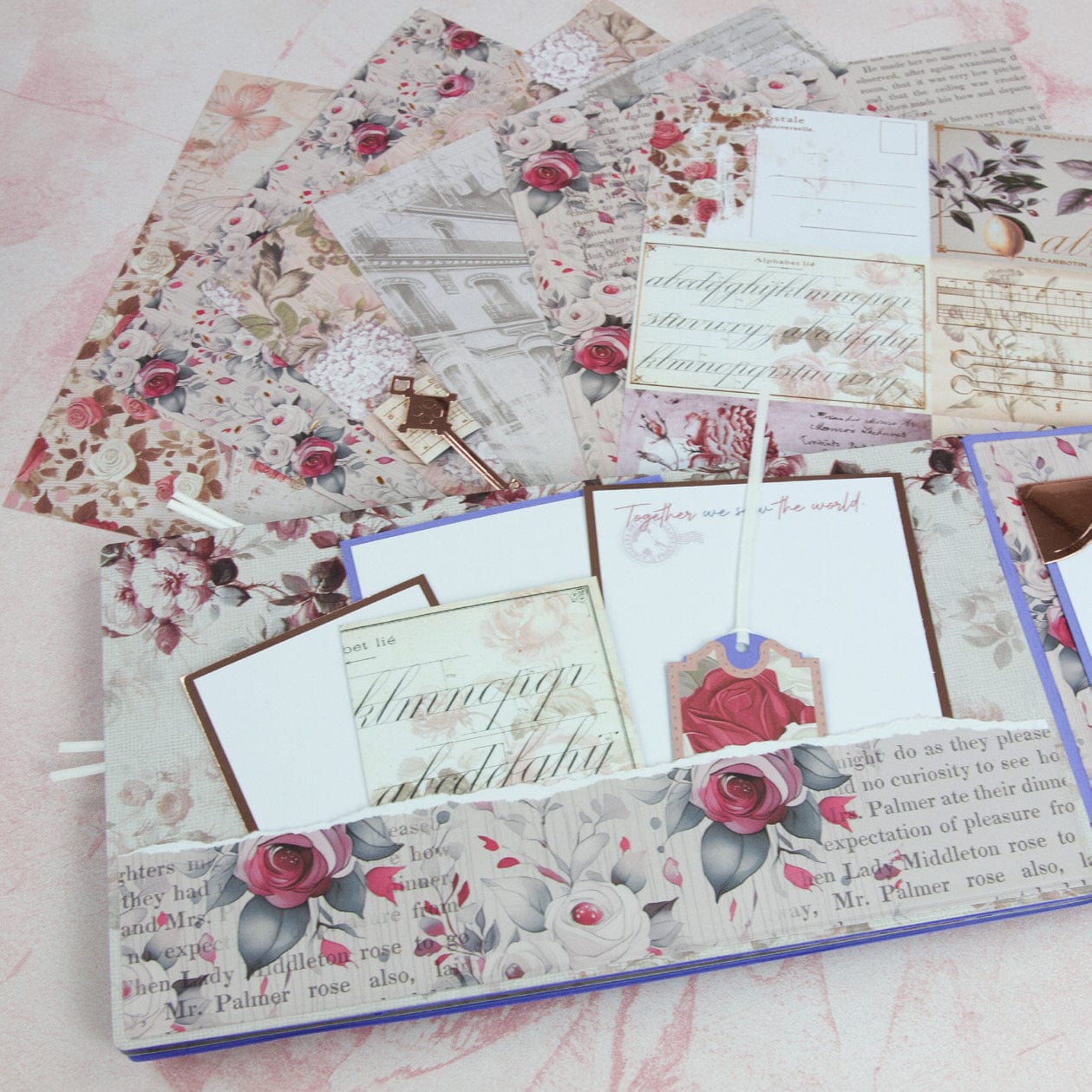 Vintage Vignettes 12x12 Scrapbook Paper Pad - 5752e - Premium Patterned Paper for Card Making, Scrapbooking & DIY Crafts