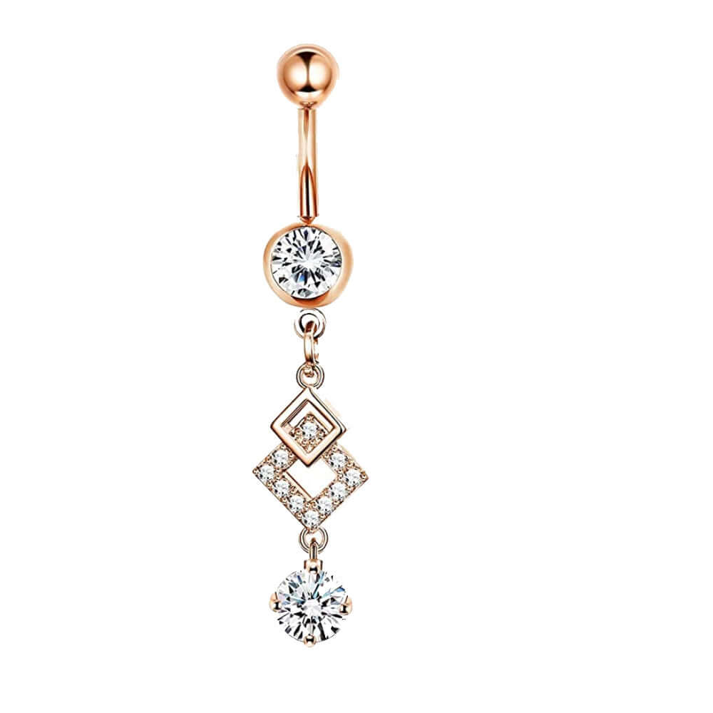 Shiny Dangle Belly Button Ring Piercing Jewelry WH1304 - Perfect for Navel Piercing, Belly Dance, and Summer Beach Outfits