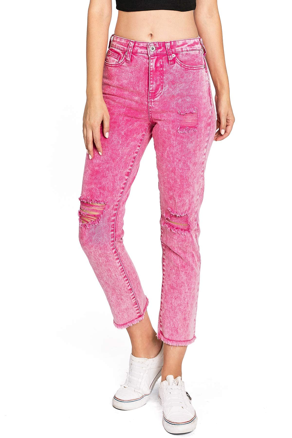 Celebrity Pink Women's High Rise Slim Fit Straight Leg Jeans for Juniors | Trendy Denim Pants for Casual Wear, Work & Everyday Outfits