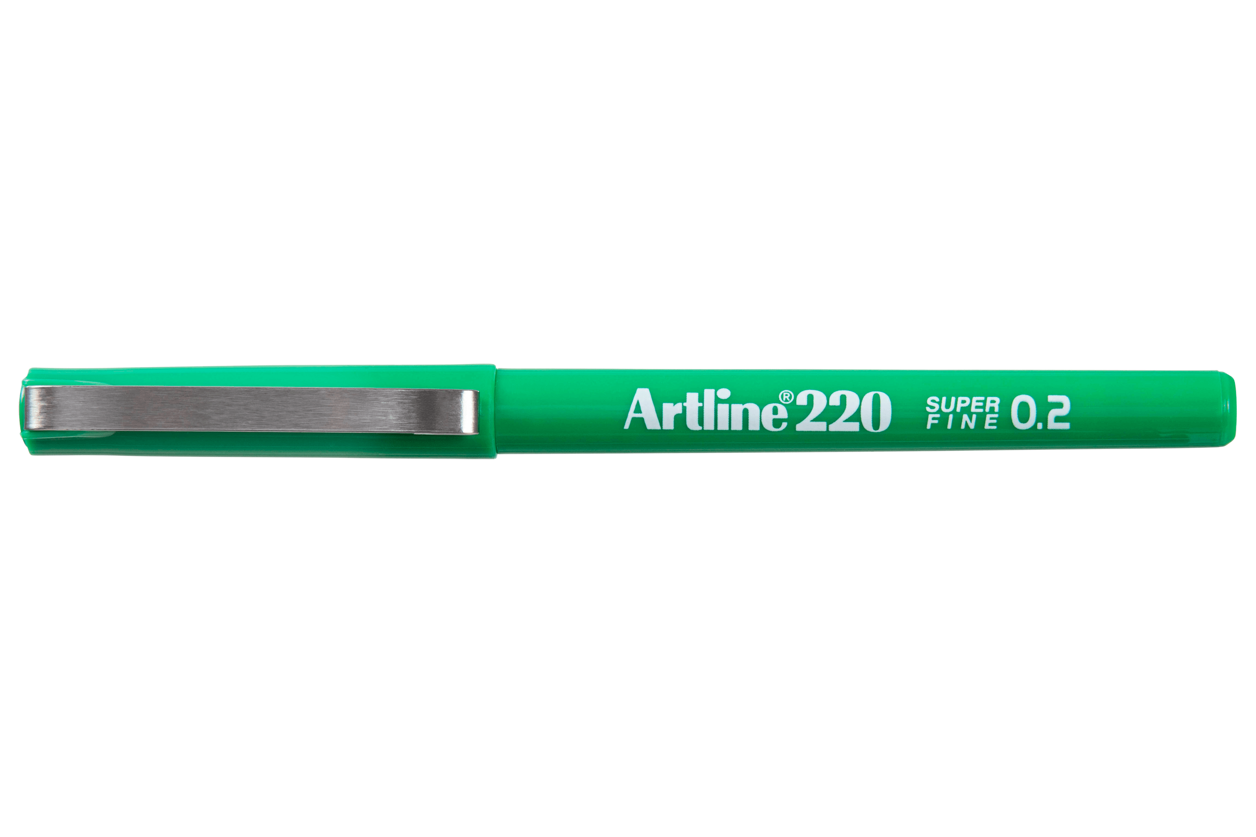 Artline 220 Fineliner Pen Set - 0.2mm Ultra Fine Tip Green Marker Pens (12 Pack) for Sketching, Note Taking & Bullet Journaling