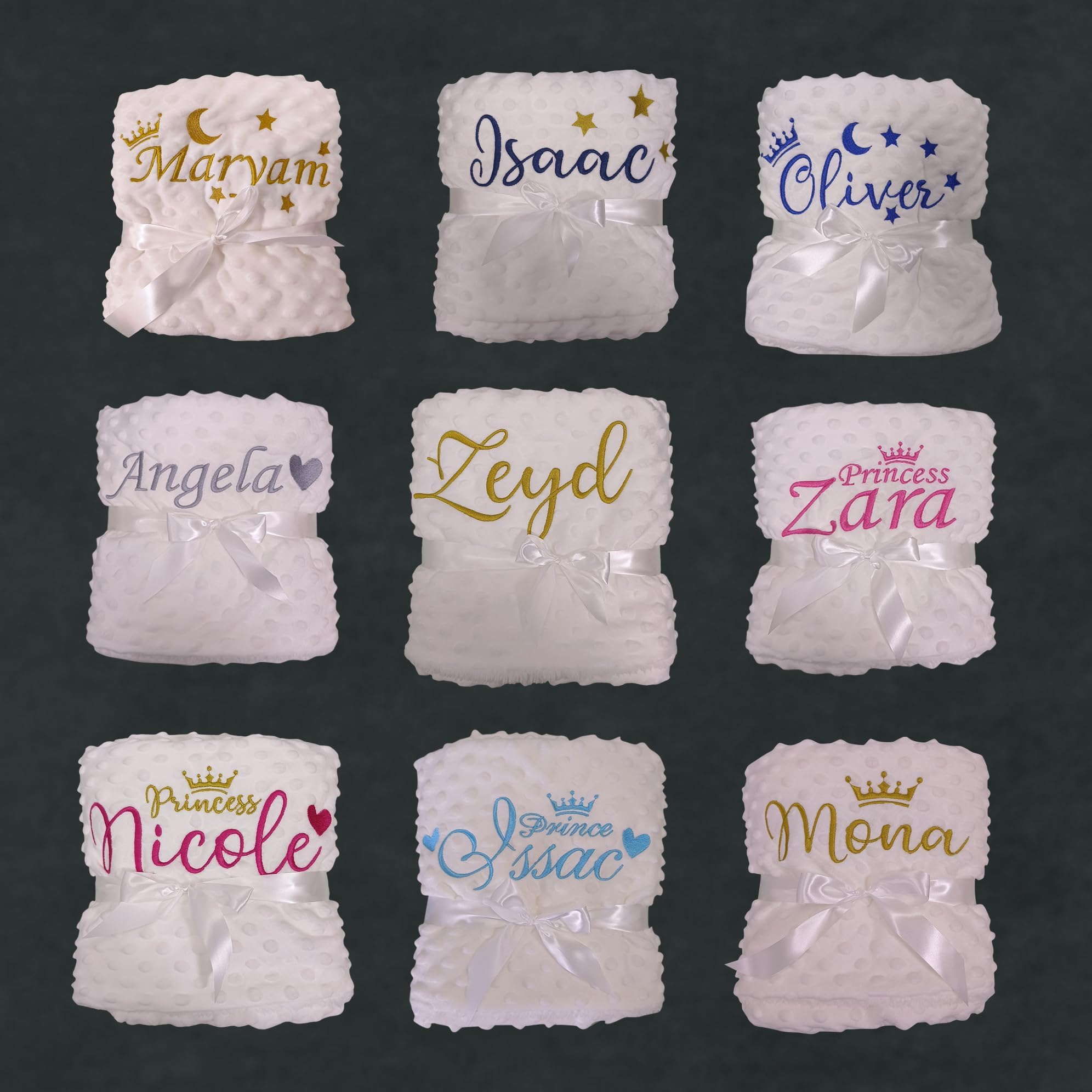 Custom Personalized Baby Blankets for Girls & Boys - Soft Sherpa Nursery Blanket with Name (27x35 Inch) | Unisex Newborn Gift, Toddler Crib Essential | Perfect for Christenings, Baby Showers & Nursery Decor