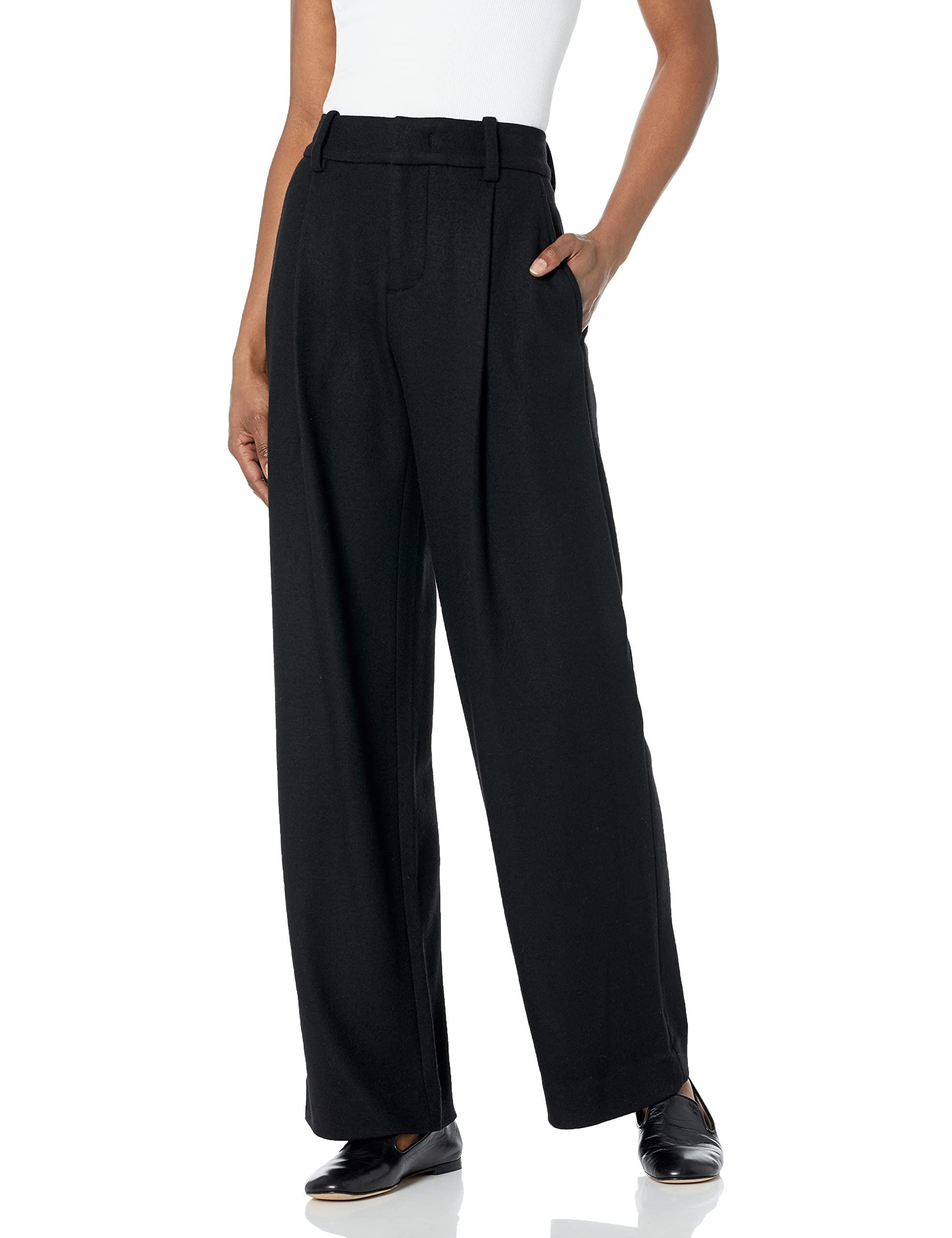 Vince Women's Pleat Front Wide Leg Pants - High Waisted Flowy Trousers for Work & Casual Wear | Office, Travel & Everyday Outfits