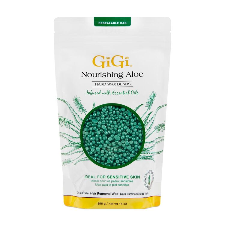 GIGI Hard Wax Beads with Nourishing Aloe - Professional Hair Removal Wax for Smooth Skin at Home or Salon
