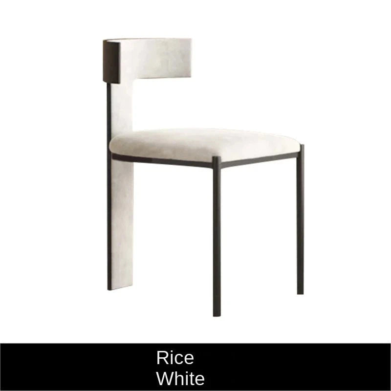Italian Minimalist Modern Dining Chair - High Back Upholstered Wooden Seat - Elegant Home Kitchen Restaurant Furniture for Dining Room & Kitchen Decor