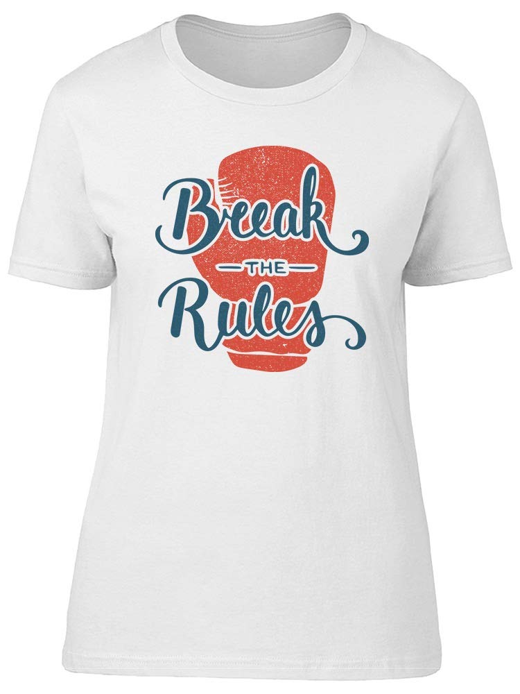 Red Break The Rules T-Shirt for Women | Trendy Graphic Tee for Casual Wear, Street Style & Everyday Outfits