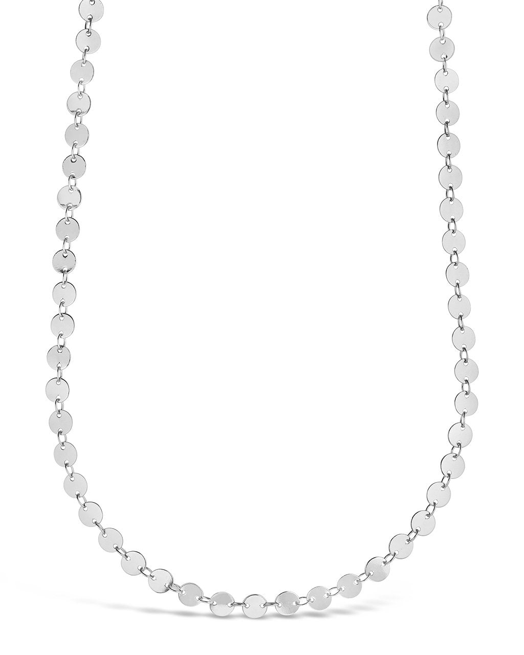Elegant Round Disk Pendant Necklace with Long Chain - Perfect for Women's Fashion, Layering & Everyday Wear