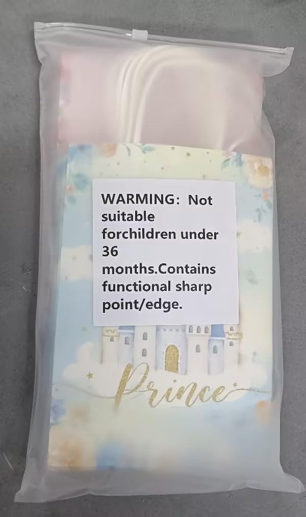 16-Piece Princess & Prince Party Favor Bags - Elegant Goodie Gift Candy Bags for Birthday, Baby Shower, Royal Themed Parties - Perfect for Kids' Celebrations, Gender Reveals & Fairy Tale Events