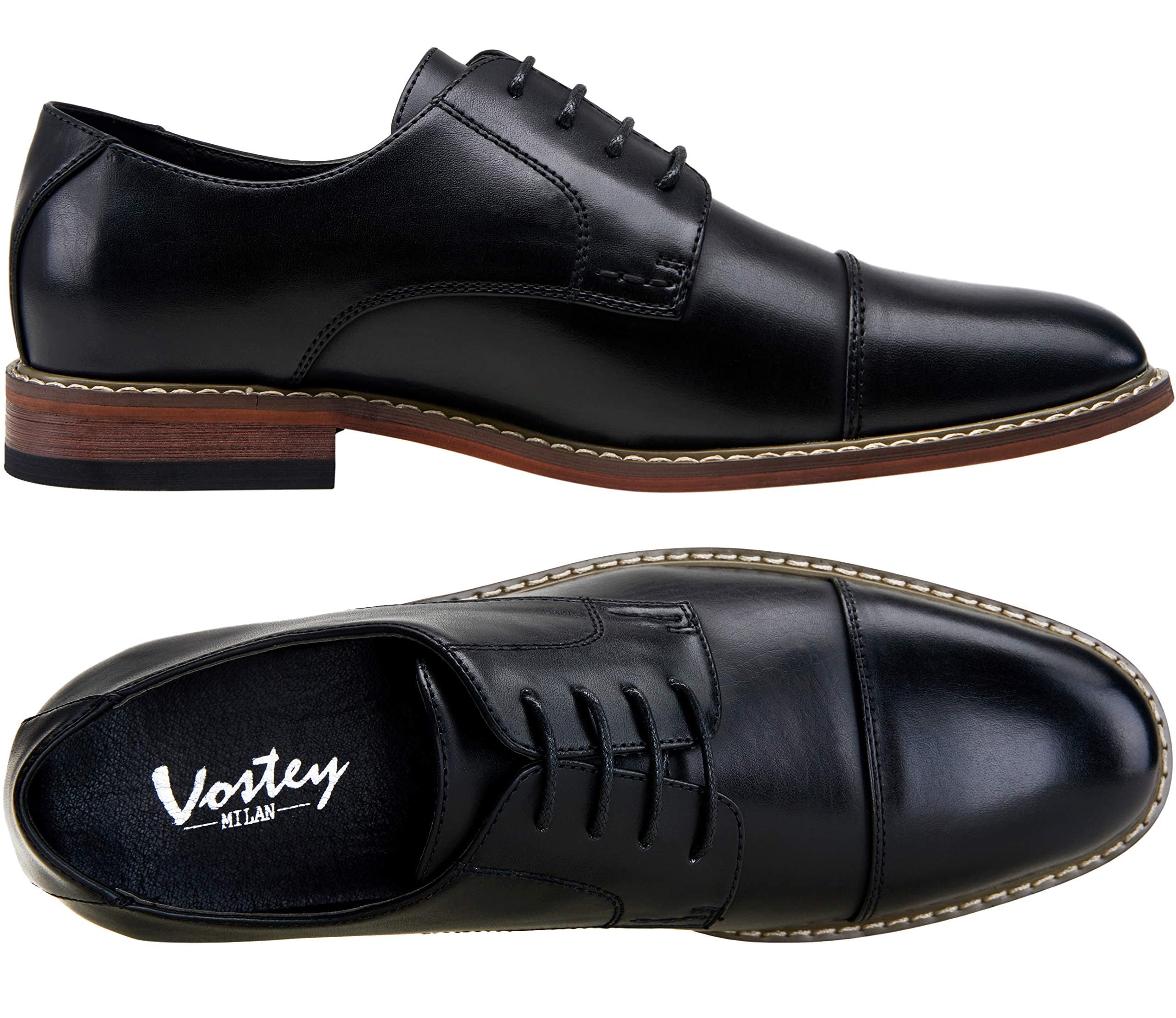Vostey Men's Oxford Dress Shoes - Classic Business Formal Derby Shoes for Men | Perfect for Office, Weddings & Special Occasions