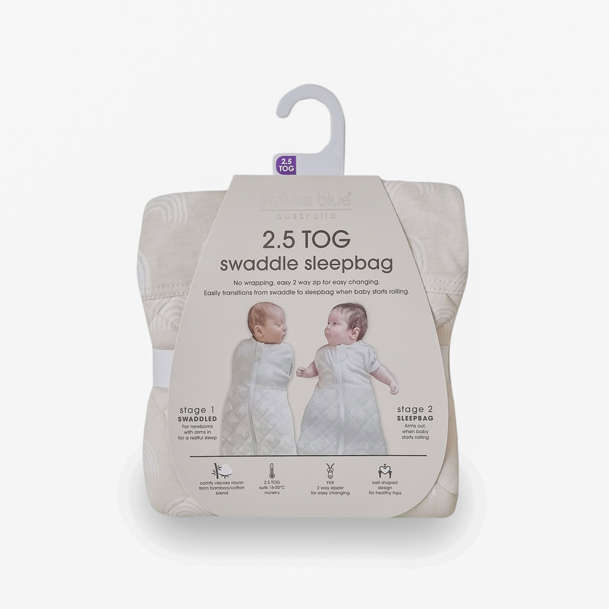 2-Pack Nordic Style 2.5 TOG Baby Swaddle Sleep Sacks - Breathable Cotton Sleeping Bags for Newborn to 9 Months (0-3M & 3-9M) - Perfect for Nursery, Daycare & Travel
