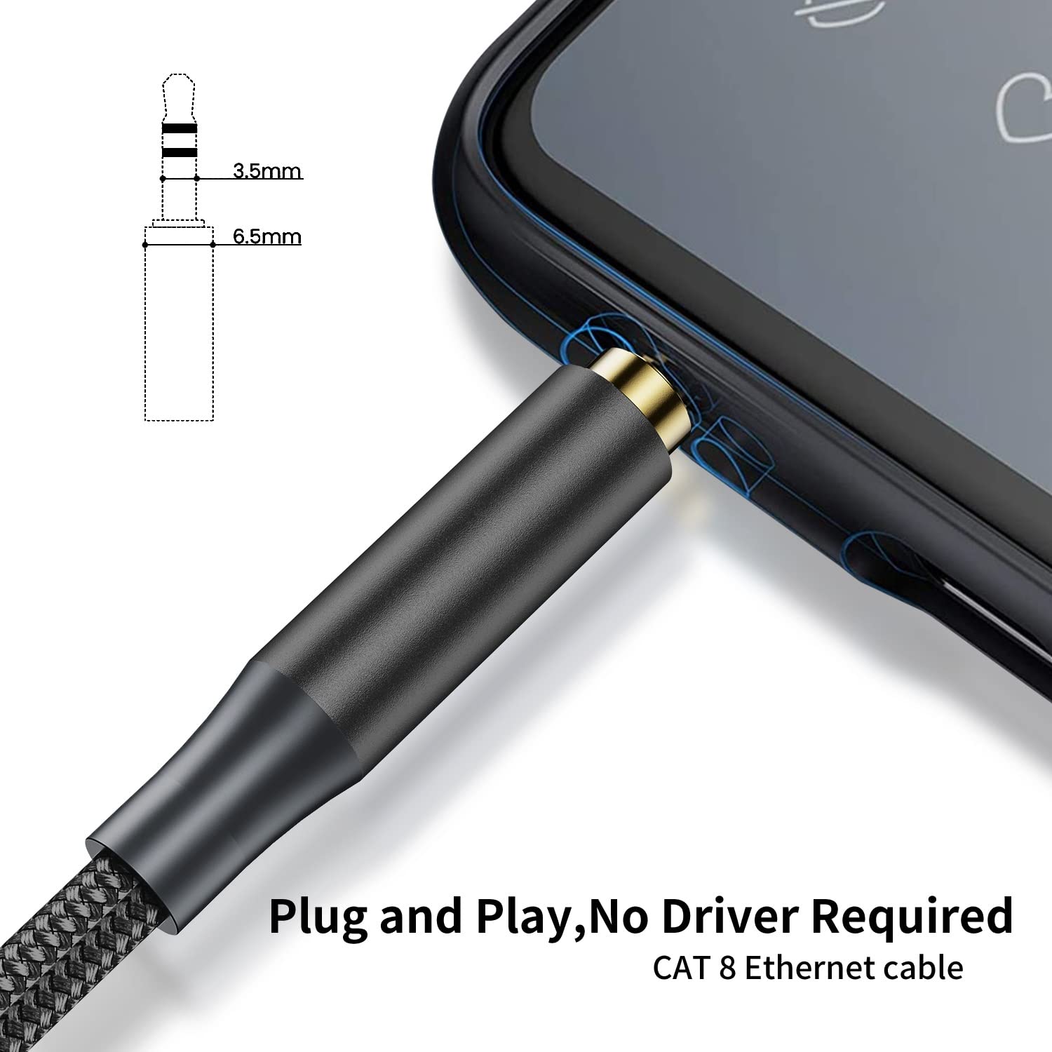 3.5mm Aux Cable [2 Pack 2m/3m] Braided Male to Male Audio Cable - Hi-Fi Sound Auxiliary Cord for Car Stereo, Home Speakers, Headphones - Compatible with Sony, Echo Dot, Beats, iPod, iPad (Black) - Perfect for Home Audio, Car Music & Mobile Devices