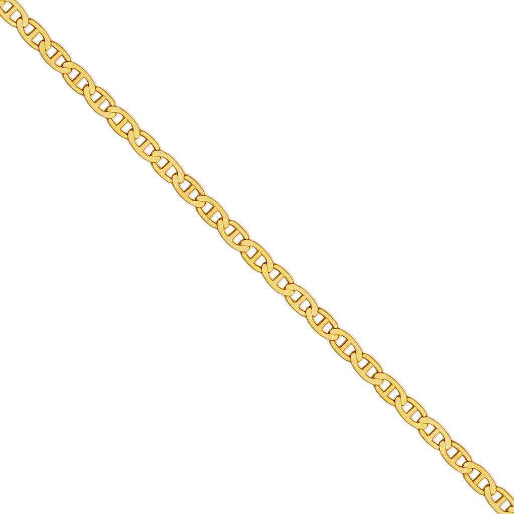 14K Yellow Gold Gucci Flat Chain Necklace - Italian Crafted Strong & Shiny Link Jewelry for Women & Men - Perfect Gift (16-24 Inches, 1.60-1.80mm) - Ideal for Layering, Everyday Wear & Special Occasions