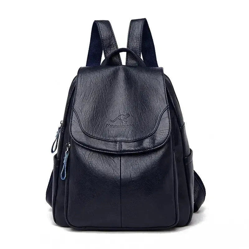 Vintage Soft Leather Women's Backpack - Stylish & Durable Travel Bag for Work, College & Everyday Use