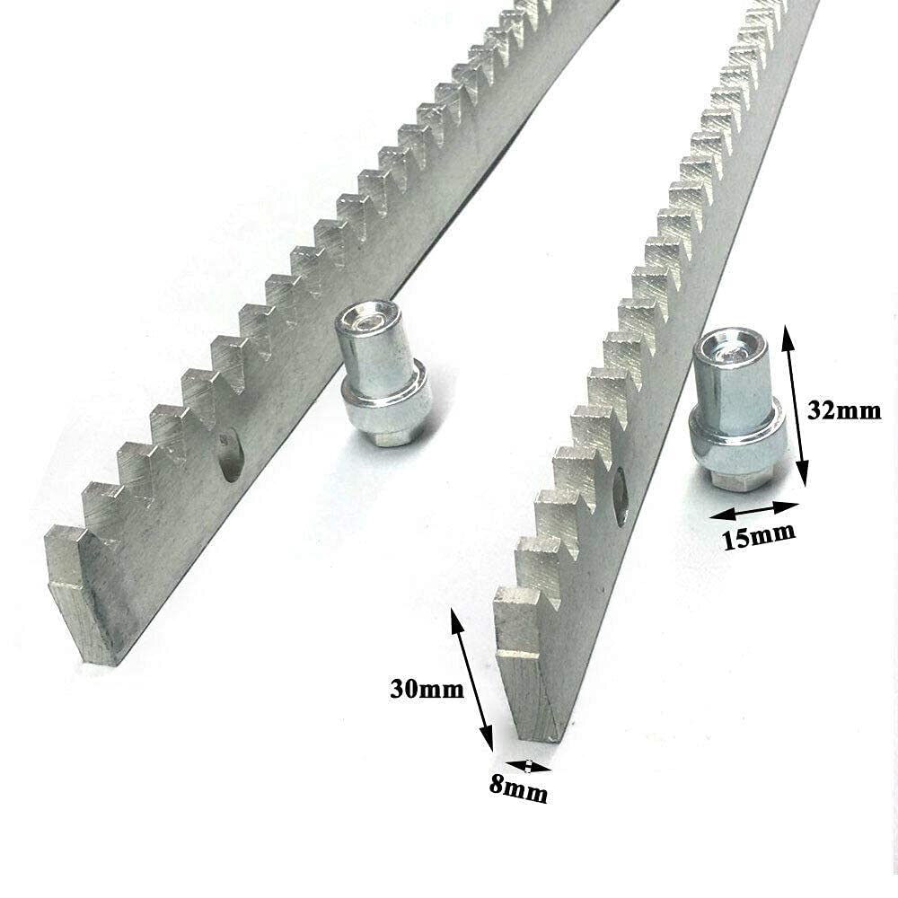 8mm Thickness Steel Gear Racks for Automatic Sliding Gate Opener - 4Pcs Kit for 13ft Sliding Door Operators with Mounting Screws | Durable Hardware for Smooth Gate Operation | Perfect for Residential & Commercial Automatic Gates
