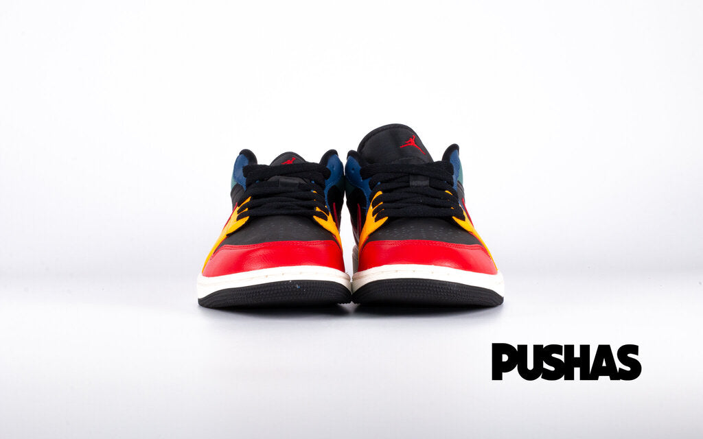 Air Jordan 1 Low 'Black Multi Taxi' Women's Sneakers (2022) - Stylish Casual Shoes for Women, Perfect for Streetwear, Gym & Everyday Wear