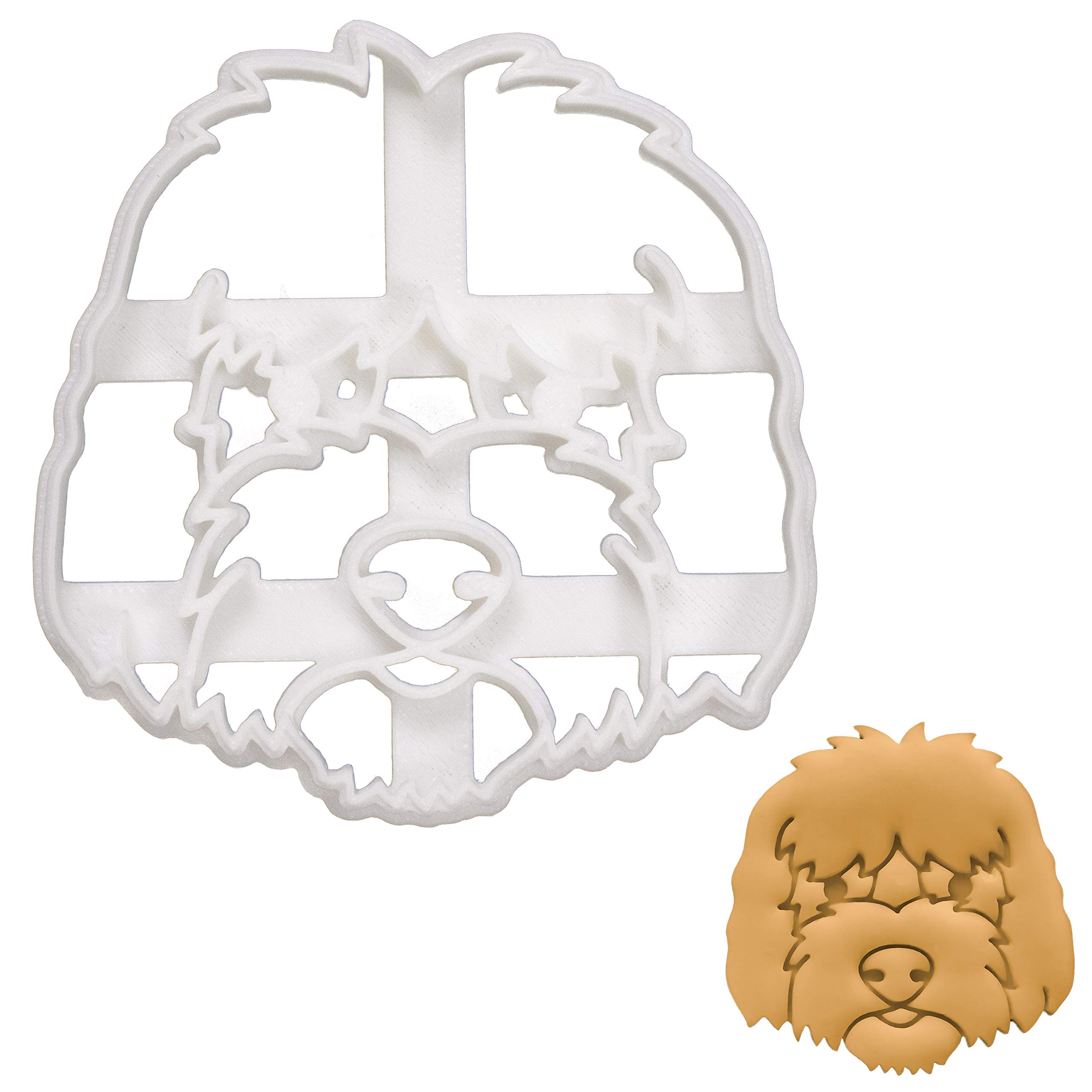 Goldendoodle Face Cookie Cutter - 1 Piece Stainless Steel Dog Shaped Biscuit Mold for Baking | Perfect for Dog Lovers, Birthday Parties & Holiday Treats