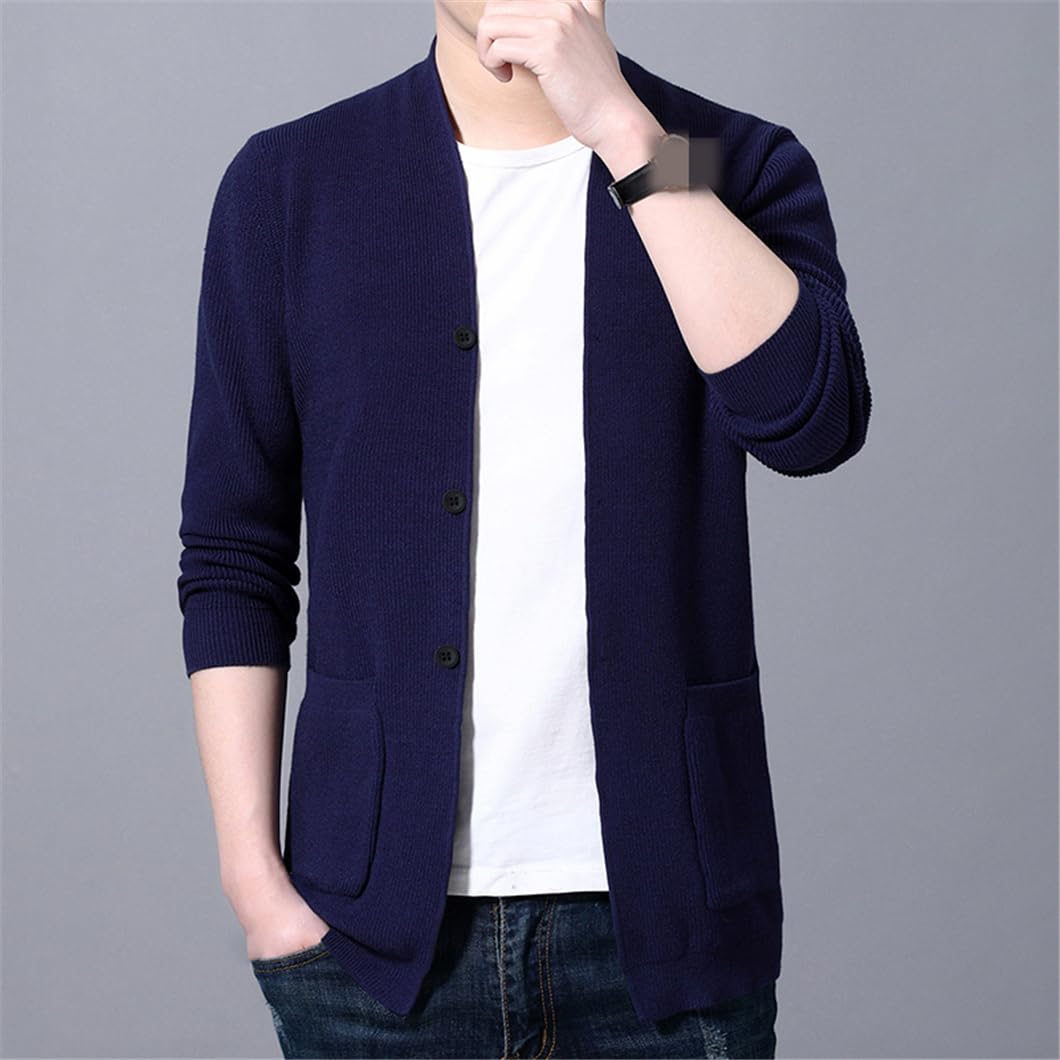 Men's Slim Fit Cardigan Sweater - Casual Streetwear Knit Jacket for Everyday Wear | Perfect for Layering, Office & Outdoors