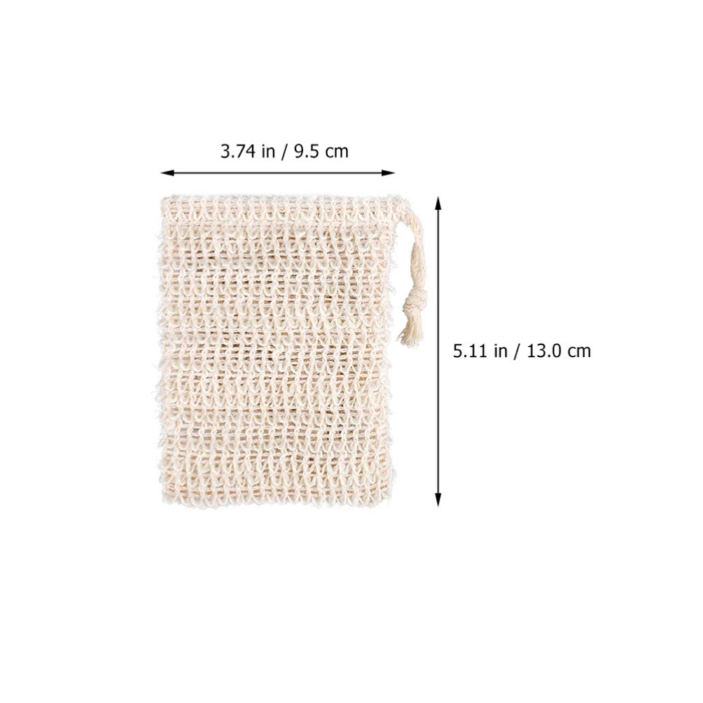 Beaupretty 3-Pack Mesh Soap Saver Bags - Reusable Soap Holder Pouch, Exfoliating Bath Sponge & Organizer for Shower, Travel, and Plant Soap Storage - Durable Ramie Mesh Soap Net Pouch