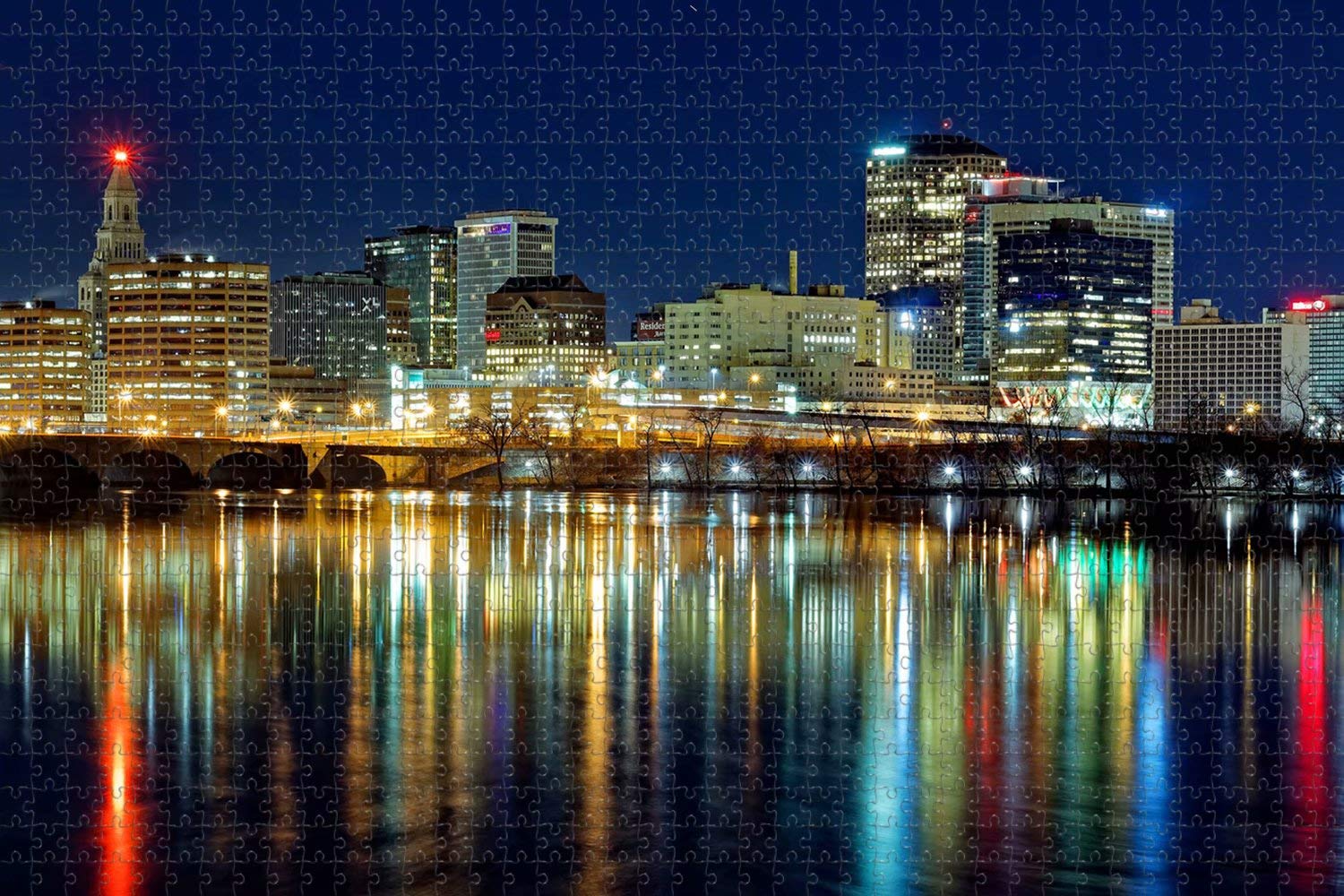 1000-Piece Wooden Jigsaw Puzzle for Adults - Hartford Connecticut USA Landmark Travel Souvenir | Perfect for Home Decor, Gifts & Relaxation