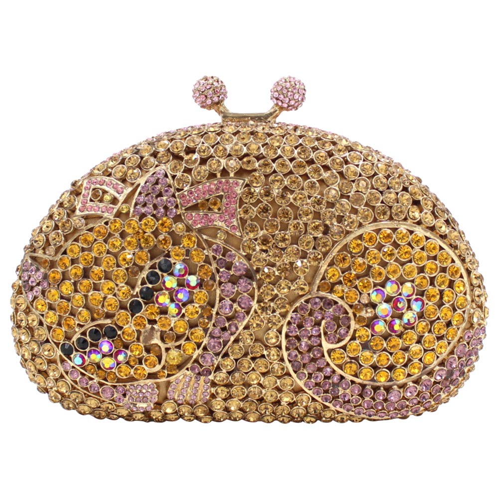 Sparkling Rhinestone Evening Clutch Bag for Women - Luxury Wedding Purse with Chain Strap - Elegant Cat-Themed Handbag for Parties, Prom, and Special Occasions