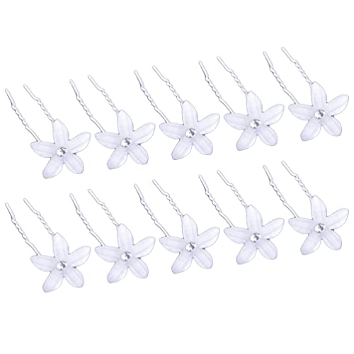 LALAFINA Pearl Hair Clips for Wedding - Bridal Rhinestone Hair Pins with Flowers, Elegant Bride Hair Accessories for Bridal Shower, Bachelorette Party & Special Occasions