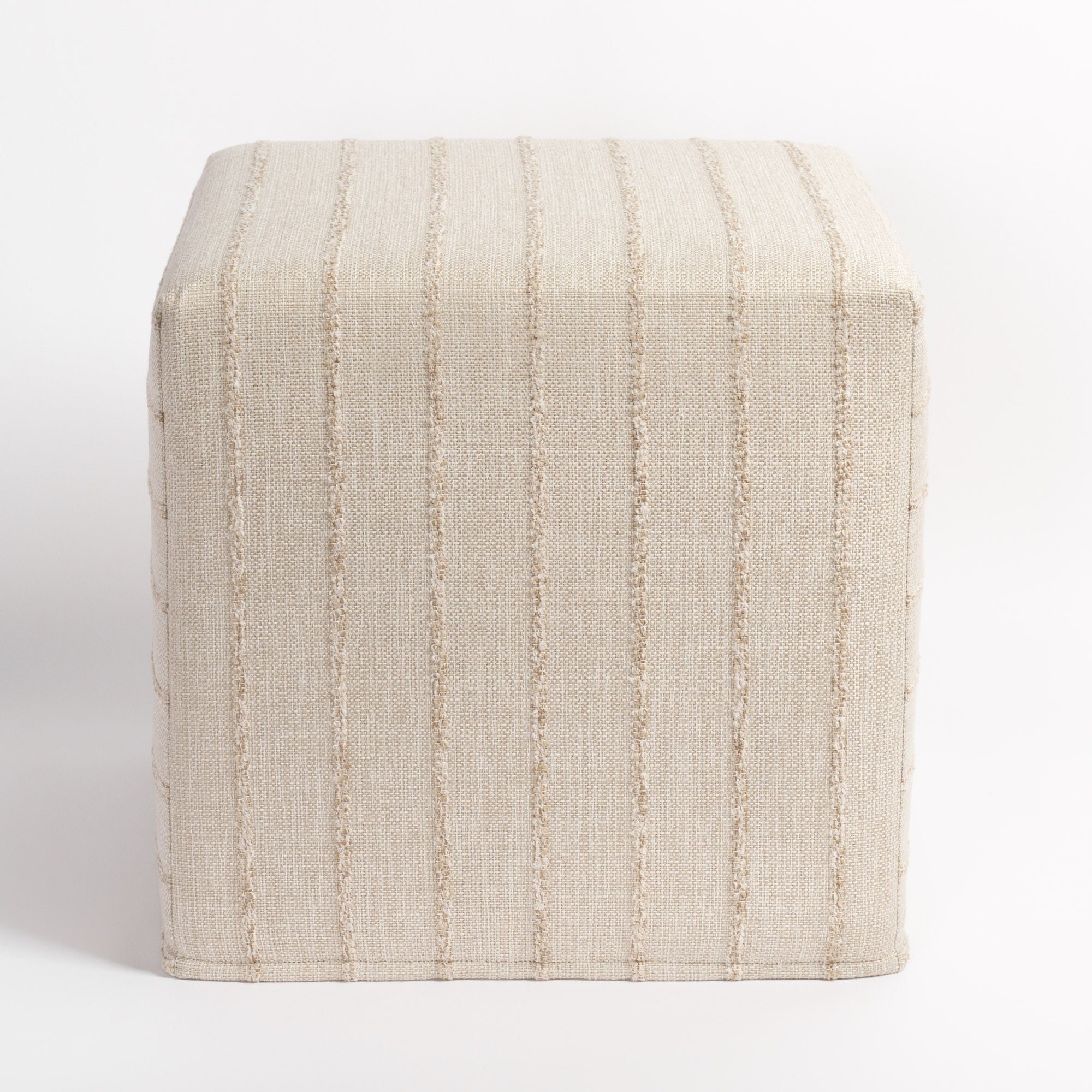 Handmade 16x16 Cube Ottoman with Raffia Weave - Stylish and Durable Footstool for Living Room, Bedroom, or Office Decor