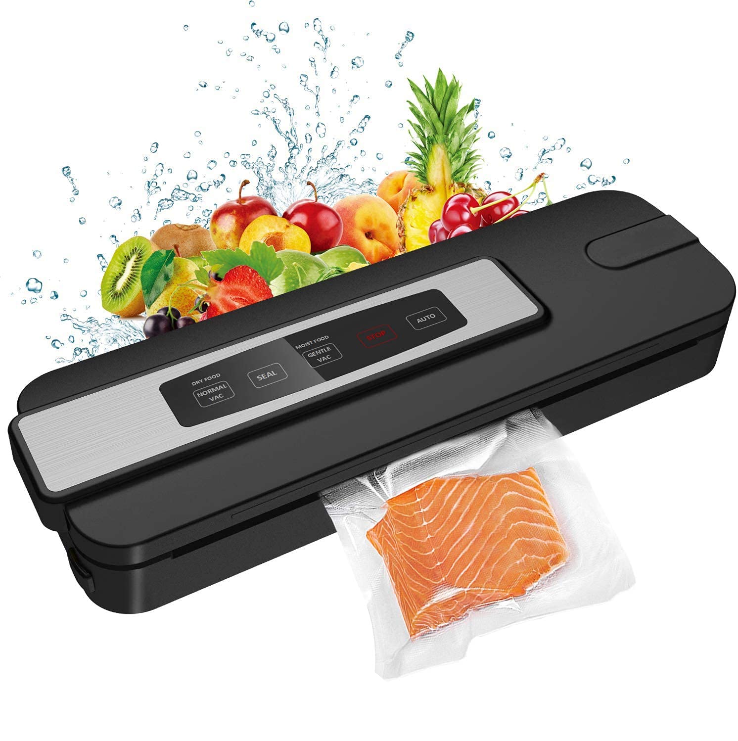 **Powerful Vacuum Sealer Machine for Food Preservation - 37% More Efficient, Ultra-Tight Seal, Sous Vide & Meal Prep - Perfect for Vacuum Sealing Bags, Leftovers, and Long-Term Food Storage**