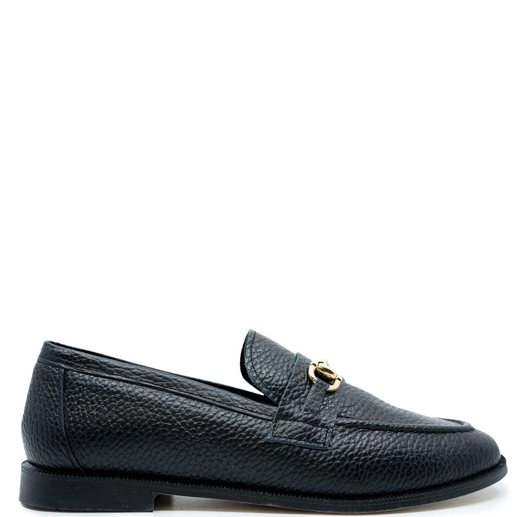 Blublonc Black Pebbled Leather Buckle Dress Shoes for Men - Classic Formal Oxford Shoes for Business, Office & Wedding Occasions